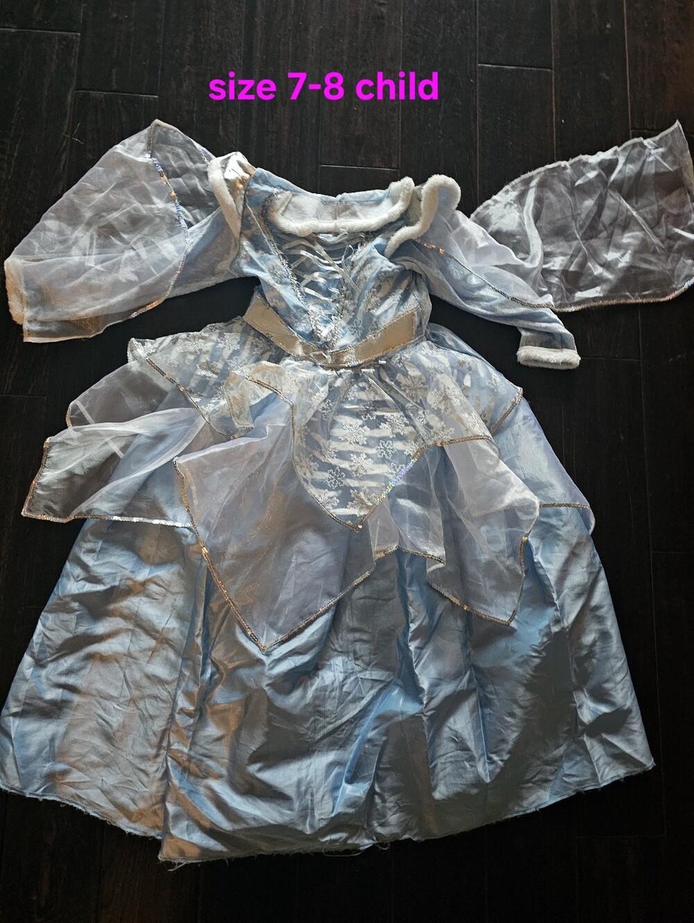 Kids Light Blue Princess Costume Dress